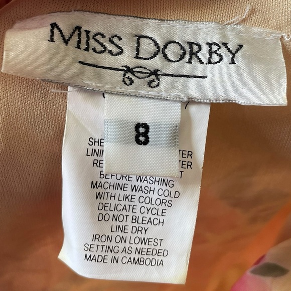 Miss Dorby Vintage 90s Yellow Romantic Ethereal Rose Floral Layered Crepe Dress - Picture 5 of 6